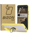 Bizon Case Hybrid Ring Xiaomi Redmi 13 4G rauchig mit einem gelben Rahmen