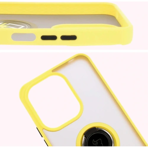 Kup Bizon Case Hybrid Ring Xiaomi Redmi 13 4G rauchig mit einem gelben Rahmen - BIZ6960 - {ean13} - Sklep Home Screen