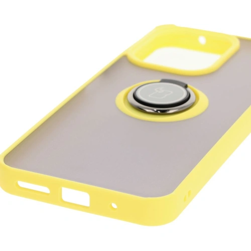 Kup Bizon Case Hybrid Ring Xiaomi Redmi 13 4G rauchig mit einem gelben Rahmen - BIZ6960 - {ean13} - Sklep Home Screen