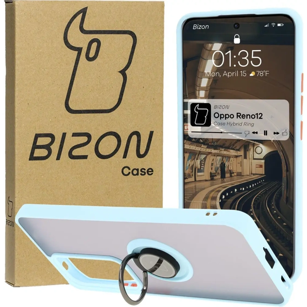 Pancerne etui Bizon Case Tur do Oppo Reno 12 jasnoniebieskie