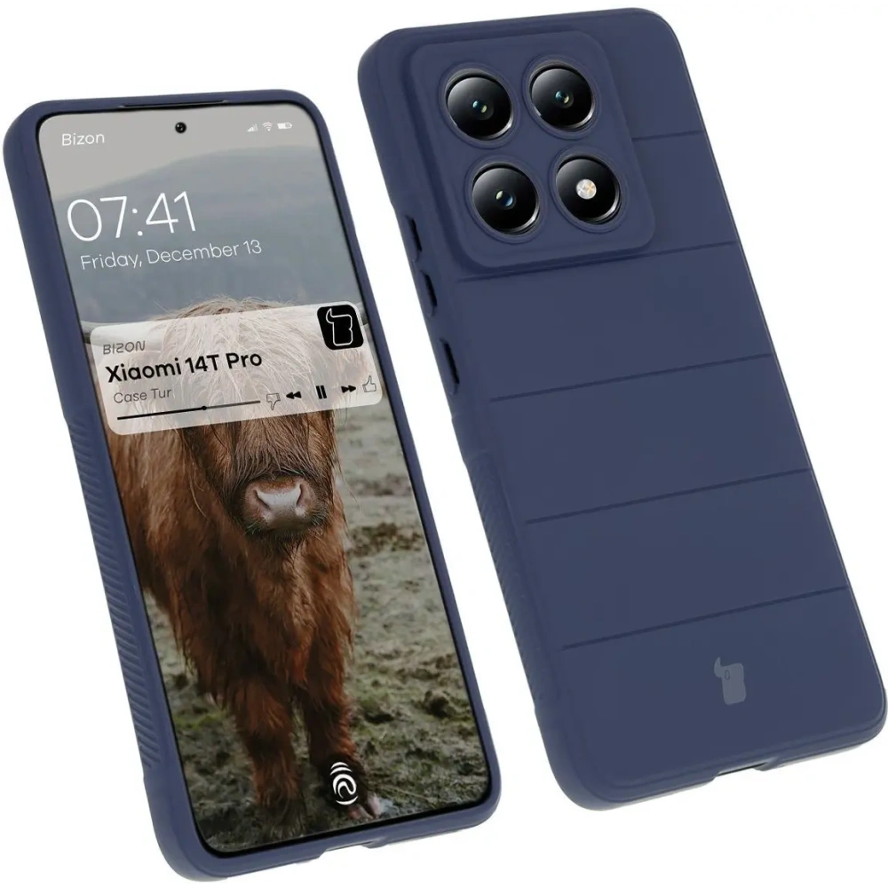 Pancerne etui Bizon Case Tur do Xiaomi 14T Pro granatowe