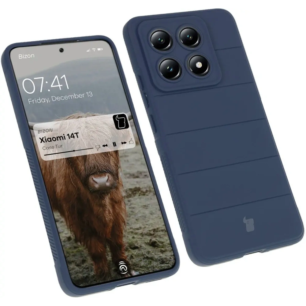 Pancerne etui Bizon Case Tur do Xiaomi 14T granatowe