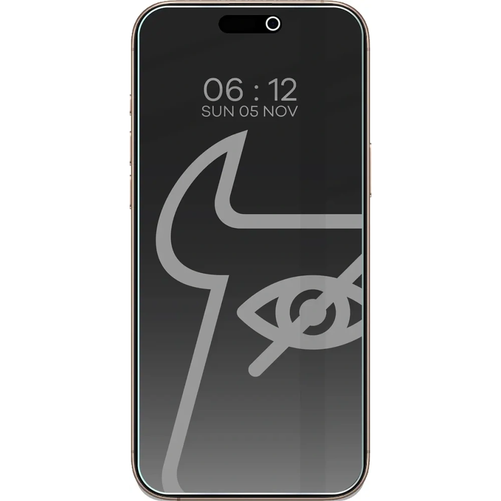 Prywatyzujące szkło hartowane Bizon Glass Clear Shadow do Apple iPhone 16 Pro Max przyciemniane