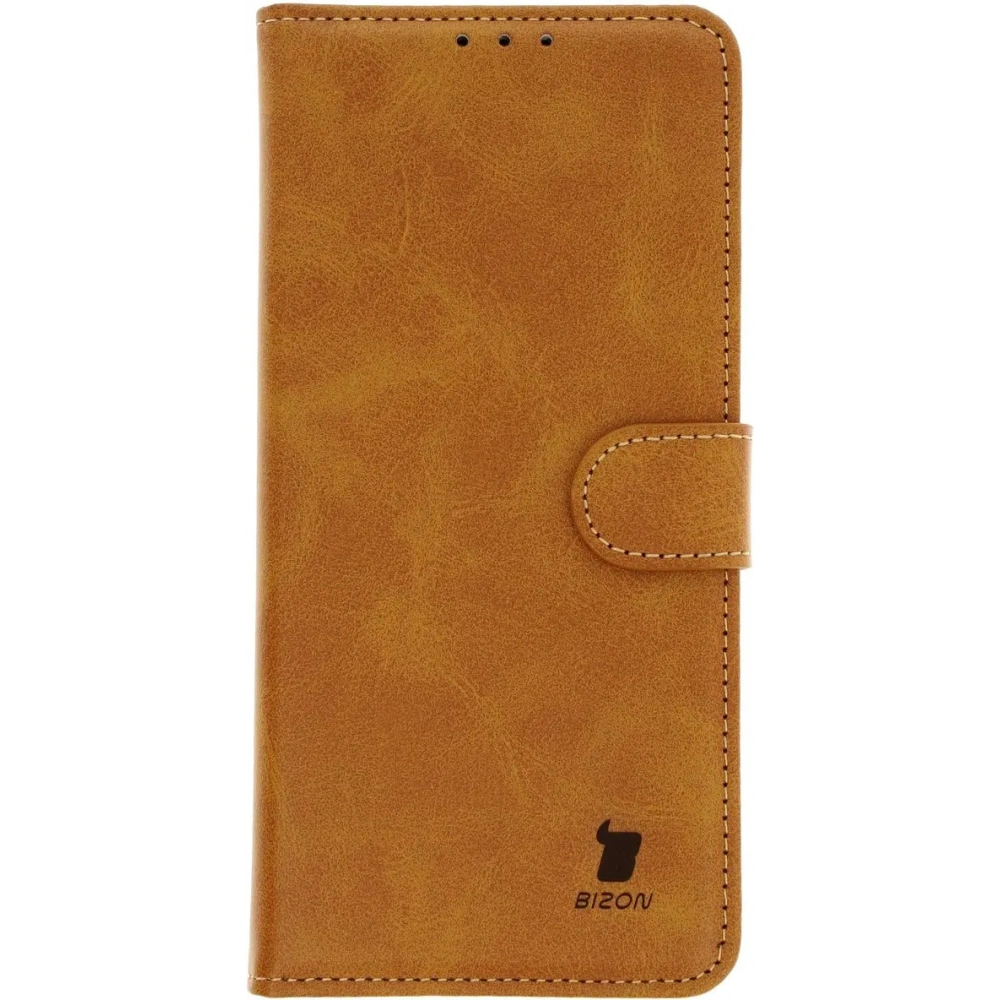 Etui z klapką Bizon Case Pocket do Oppo Reno 12 Pro brązowe