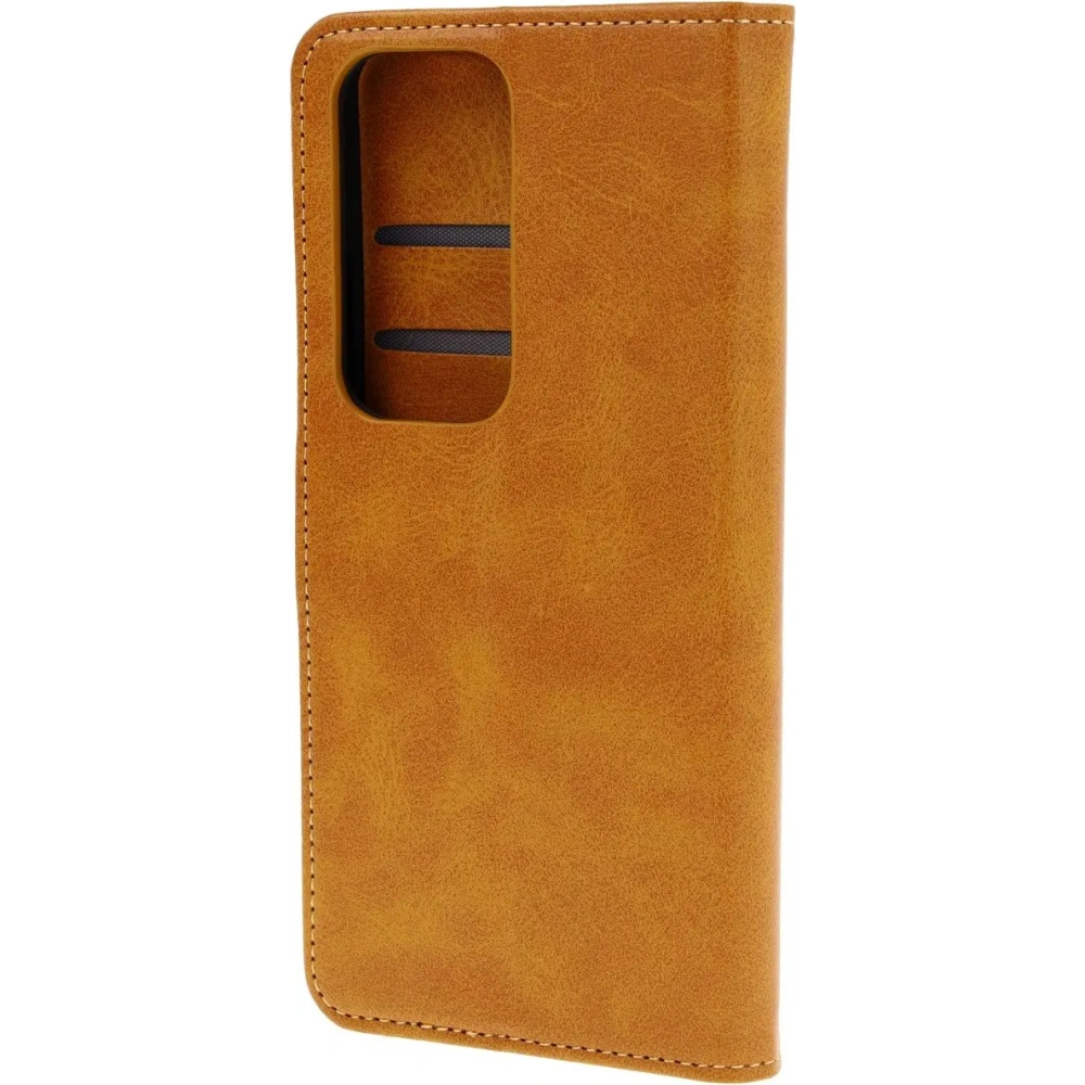 Etui z klapką Bizon Case Pocket do Oppo Reno 12 Pro brązowe