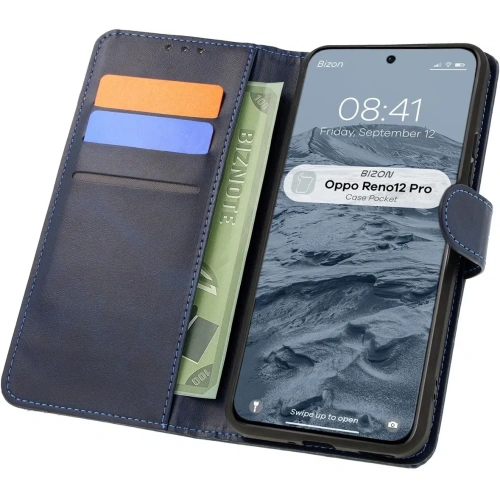Kup Etui z klapką Bizon Case Pocket do Oppo Reno 12 Pro granatowe - BIZ6975 - {ean13} - Sklep Home Screen