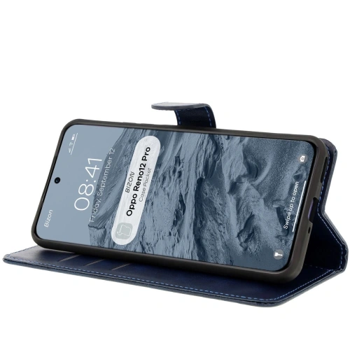Kup Bizon tok zseb Oppo Reno 12 Pro sötétkék - BIZ6975 - {ean13} - Sklep Home Screen