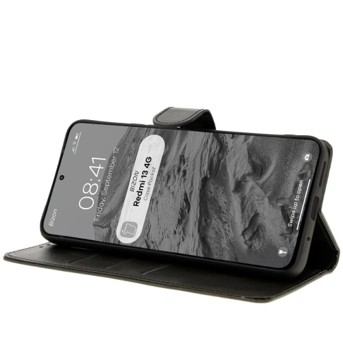 Kup Etui z klapką Bizon Case Pocket do Xiaomi Redmi 13 4G czarne - BIZ6977 - {ean13} - Sklep Home Screen