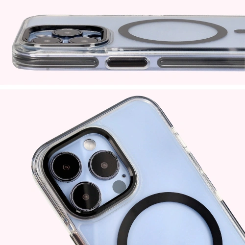 Kup Etui z pierścieniem magnetickým Bizon Case Marco do Apple iPhone 13 Pro průhledné s černým rámečkem - BIZ6979 - {ean13} - Sklep Home Screen