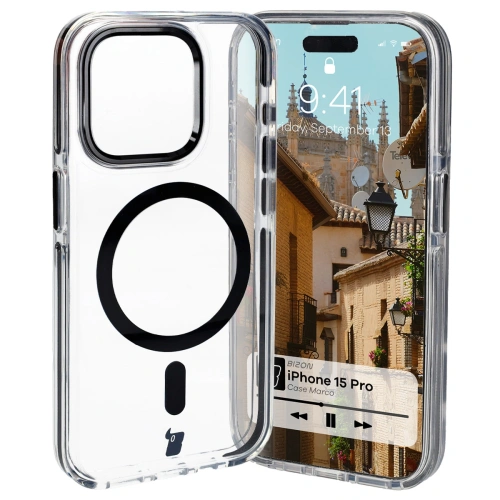 Buy Bizon Case Marco Apple iPhone 15 Pro clear with black frame - BIZ6980 - {ean13} - Home Screen Store Europe