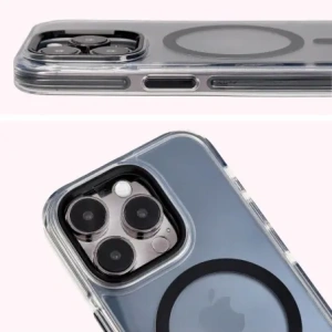 Kup Etui z pierścieniem magnetycznym Bizon Case Marco do Apple iPhone 15 Pro przezroczyste z czarną ramką - BIZ6980 - {ean13} - Sklep Home Screen