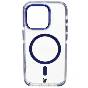 Kup Etui z pierścieniem magnetycznym Bizon Case Marco do Apple iPhone 15 Pro przezroczyste z niebieską ramką - BIZ6981 - {ean13} - Sklep Home Screen
