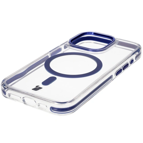 Kup Etui s magnetickým kroužkem Bizon Case Marco pro Apple iPhone 15 Pro průhledné s modrým rámečkem - BIZ6981 - {ean13} - Sklep Home Screen
