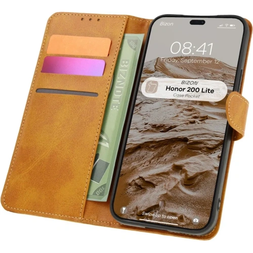 Kup Etui z klapką Bizon Case Pocket do Honor 200 Lite brązowe - BIZ6982 - {ean13} - Sklep Home Screen