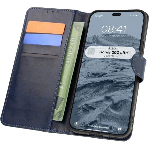 Kup Etui z klapką Bizon Case Pocket do Honor 200 Lite granatowe - BIZ6984 - {ean13} - Sklep Home Screen