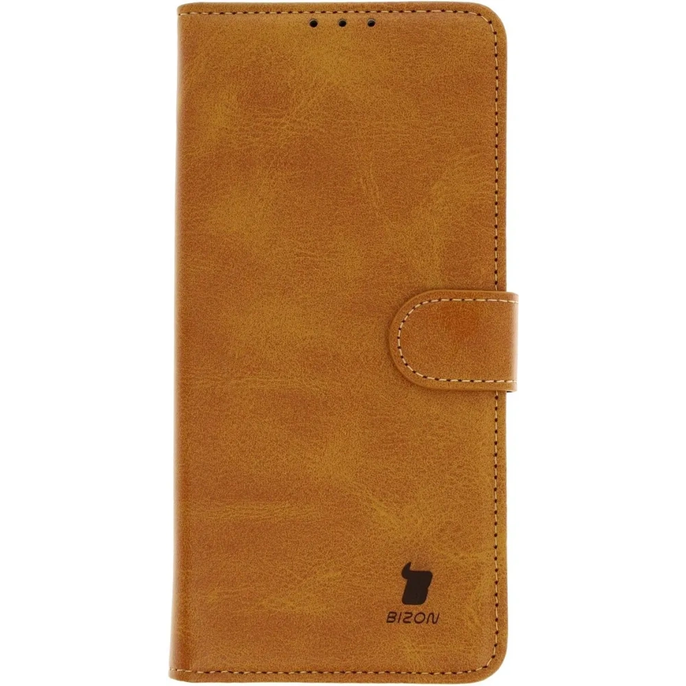 Etui z klapką Bizon Case Pocket do Motorola Moto G55 5G brązowe