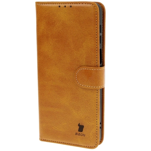 Kup Etui z klapką Bizon Case Pocket do Motorola Moto G55 5G brązowe - BIZ6985 - {ean13} - Sklep Home Screen