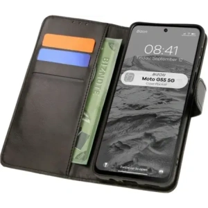 Buy Bizon Case Pocket Motorola Moto G55 5G black - BIZ6986 - {ean13} - Home Screen Store Europe