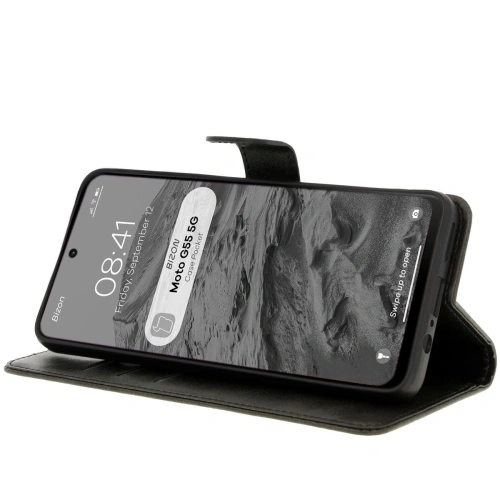 Kup Etui z klapką Bizon Case Pocket do Motorola Moto G55 5G černé - BIZ6986 - {ean13} - Sklep Home Screen