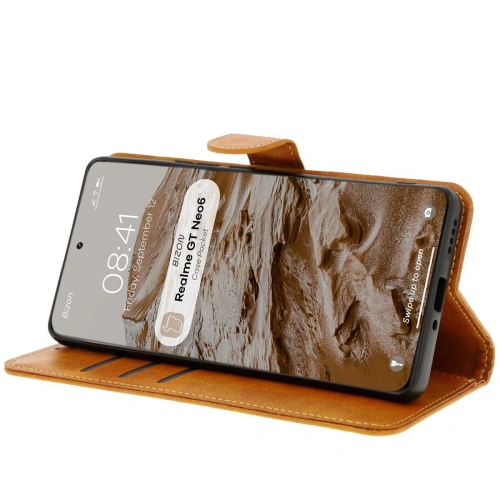 Kup Etui z klapką Bizon Case Pocket do Realme GT 6 / 6T / Neo 6 / Neo 6 SE brązowe - BIZ6988 - {ean13} - Sklep Home Screen