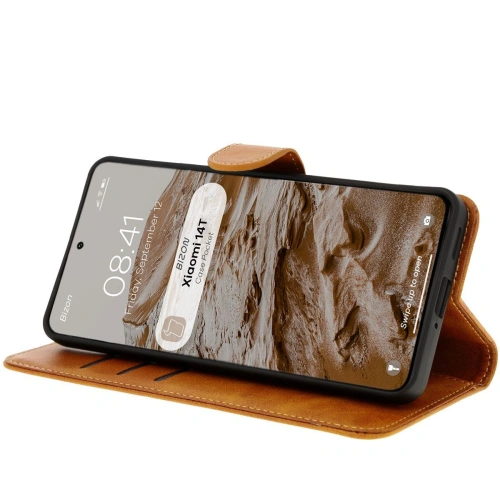 Kup Etui z klapką Bizon Case Pocket do Xiaomi 14T brązowe - BIZ6991 - {ean13} - Sklep Home Screen