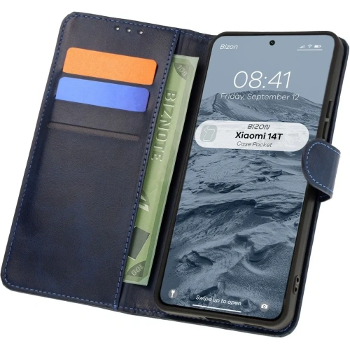Kup Etui z klapką Bizon Case Pocket do Xiaomi 14T granatowe - BIZ6993 - {ean13} - Sklep Home Screen