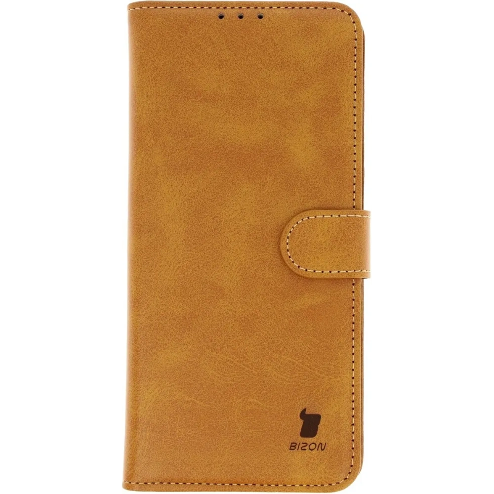 Etui z klapką Bizon Case Pocket do Xiaomi Redmi 14C 4G brązowe