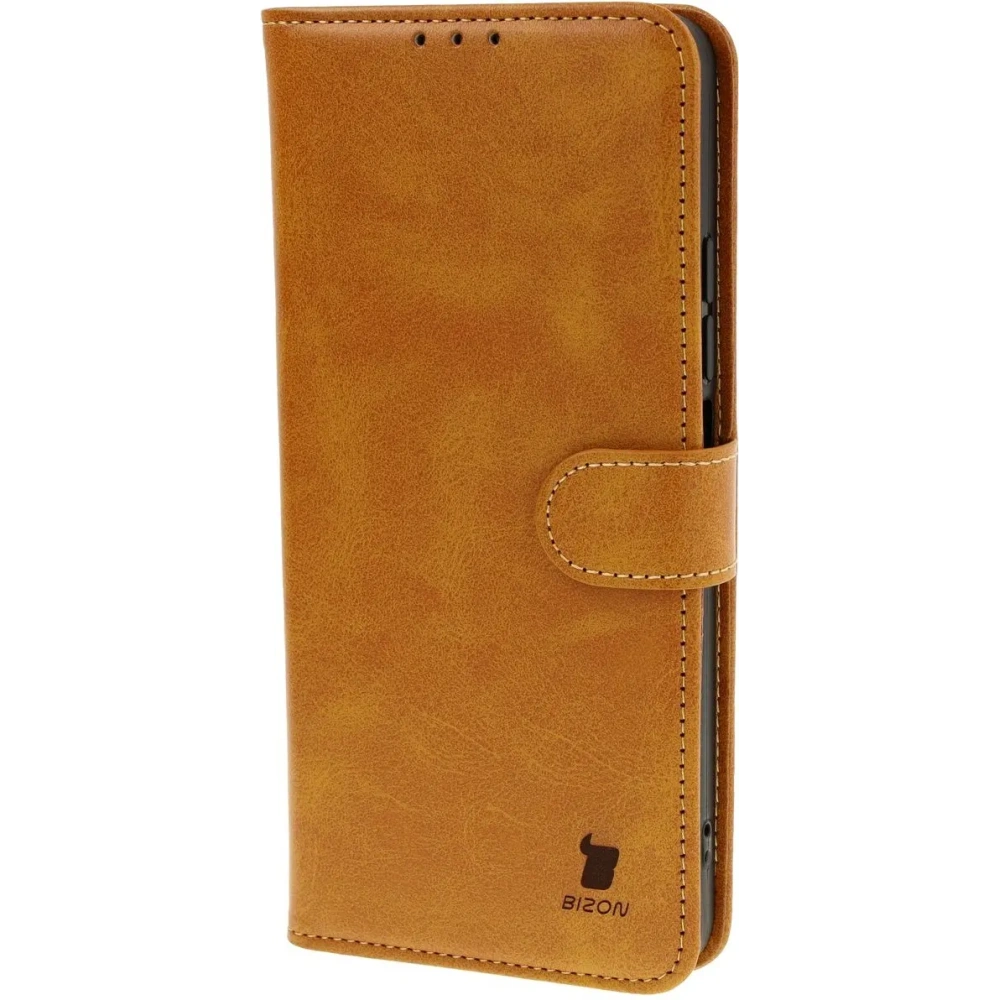 Etui z klapką Bizon Case Pocket do Xiaomi Redmi 14C 4G brązowe