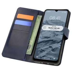 Kup Etui z klapką Bizon Case Pocket do Xiaomi Redmi 14C 4G granatowe - BIZ6996 - {ean13} - Sklep Home Screen