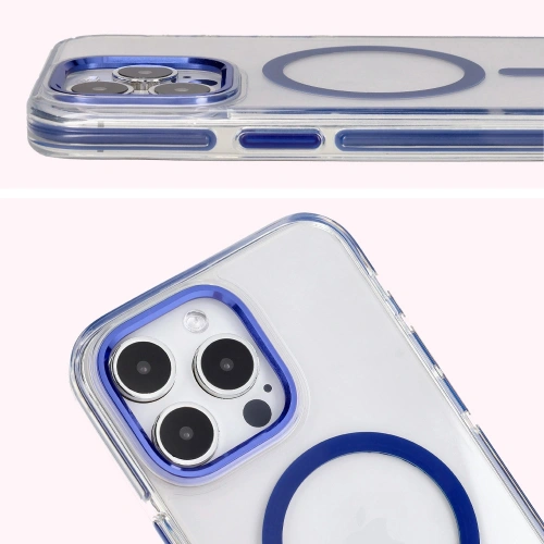 Buy Bizon Case Marco Apple iPhone 15 Pro Max clear with blue frame - BIZ6998 - {ean13} - Home Screen Store Europe