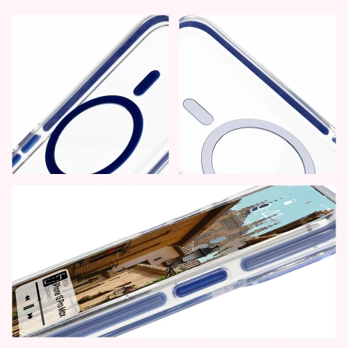 Buy Bizon Case Marco Apple iPhone 15 Pro Max clear with blue frame - BIZ6998 - {ean13} - Home Screen Store Europe