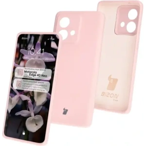 Kup Silikonowe etui Bizon Soft Case do Motorola Edge 40 Neo pudrowy róż - BIZ7000 - {ean13} - Sklep Home Screen