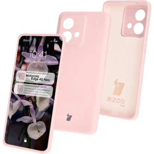 Kup Silikonový obal Bizon Soft Case pro Motorola Edge 40 Neo pudrově růžový - BIZ7000 - {ean13} - Sklep Home Screen