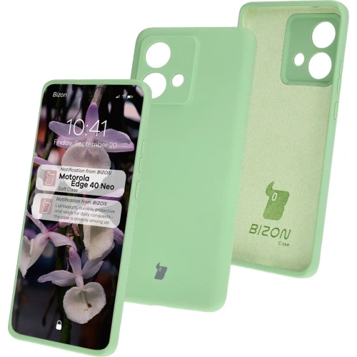 Kup Silikonowe etui Bizon Soft Case do Motorola Edge 40 Neo jasnozielony - BIZ7001 - {ean13} - Sklep Home Screen