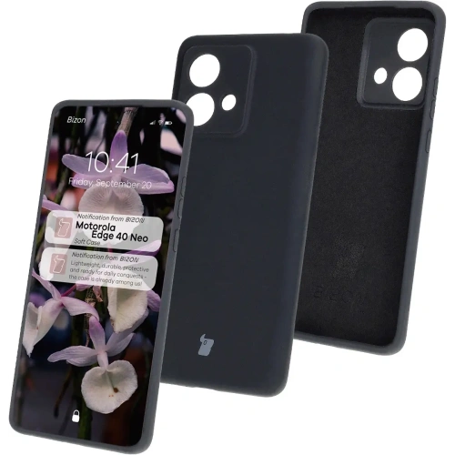 Kup Silikonowe etui Bizon Soft Case do Motorola Edge 40 Neo czarny - BIZ7002 - {ean13} - Sklep Home Screen