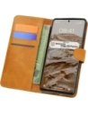Etui z klapką Bizon Case Pocket do Motorola Edge 50 Fusion brązowe