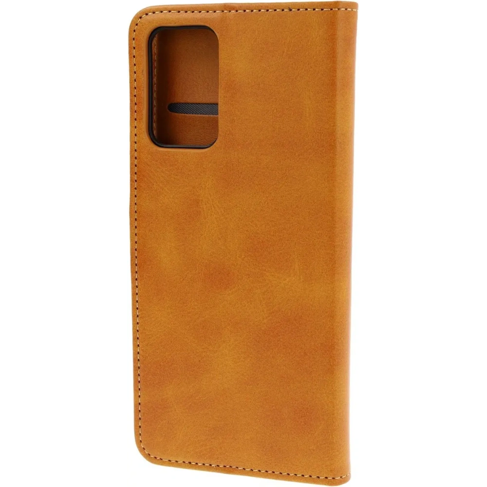 Etui z klapką Bizon Case Pocket do Motorola Edge 50 Fusion brązowe