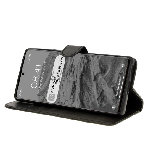 Kup Etui z klapką Bizon Case Pocket do Motorola Edge 50 Fusion czarne - BIZ7004 - {ean13} - Sklep Home Screen