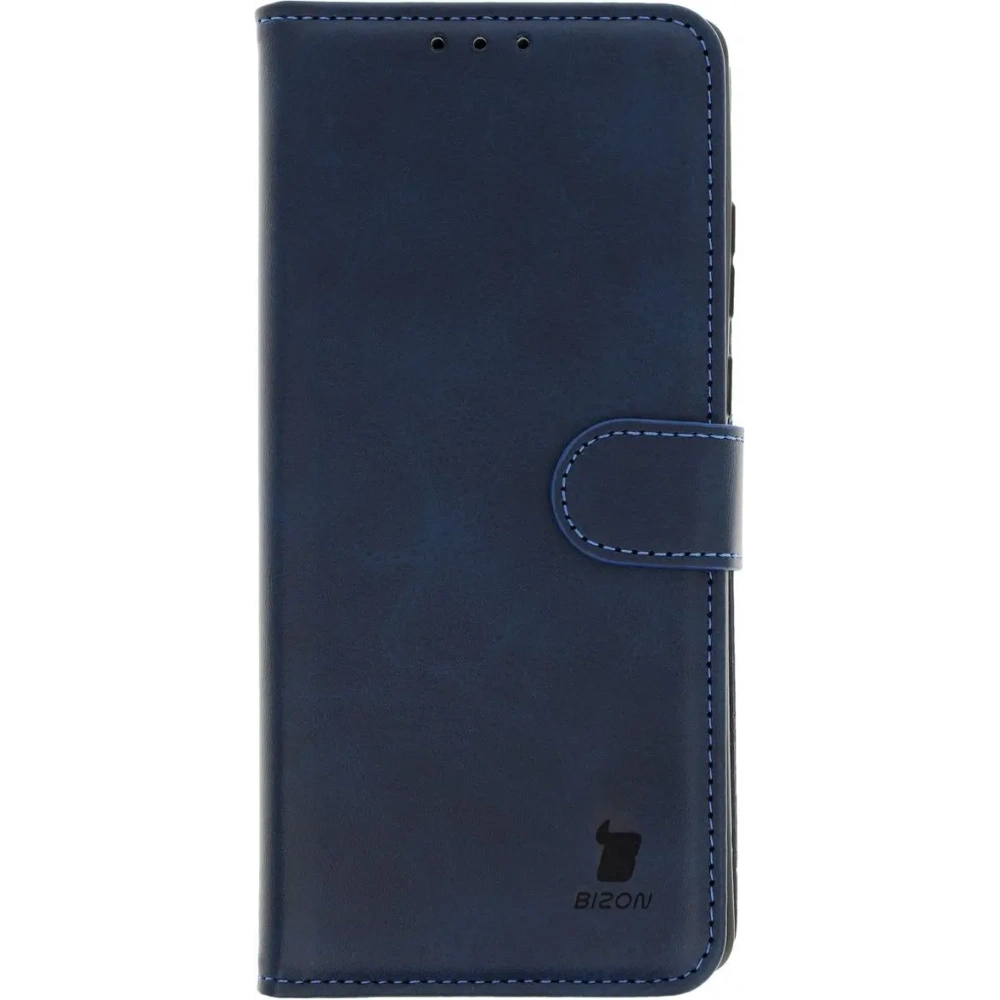 Etui z klapką Bizon Case Pocket do Motorola Edge 50 Fusion granatowe