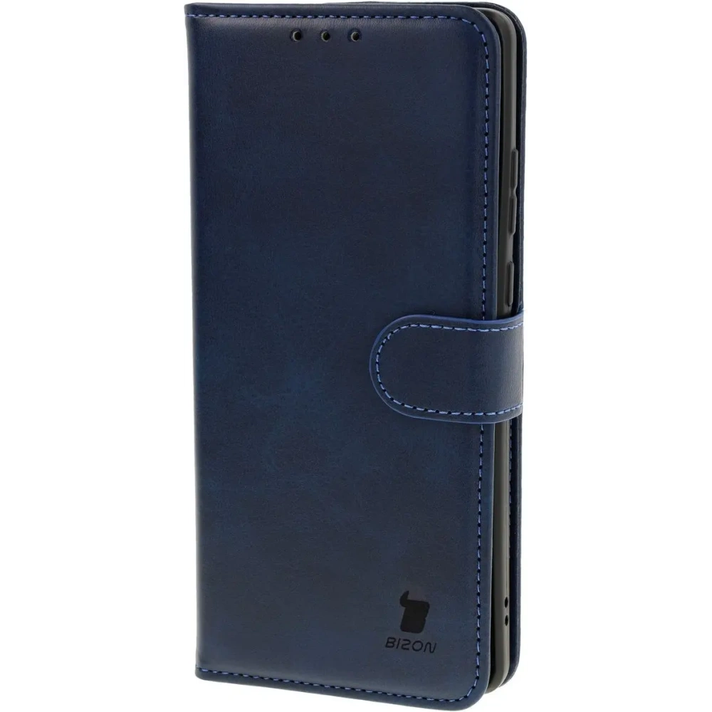 Etui z klapką Bizon Case Pocket do Motorola Edge 50 Fusion granatowe
