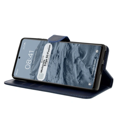 Kup Pouzdro s klopou Bizon Case Pocket pro Motorola Edge 50 Fusion modré - BIZ7005 - {ean13} - Sklep Home Screen