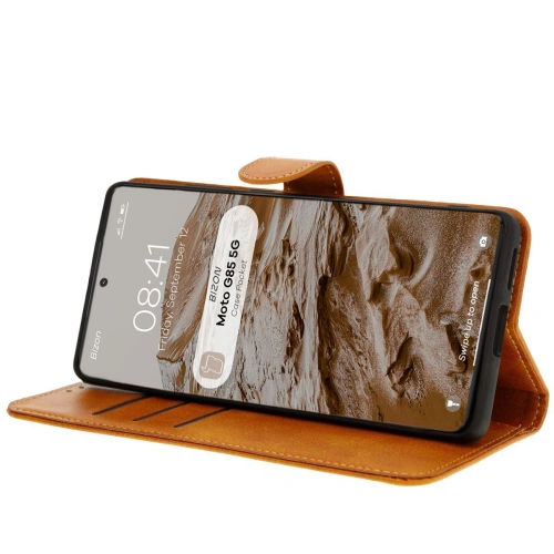 Buy Bizon Case Pocket Motorola Moto G85 5G brown - BIZ7006 - {ean13} - Home Screen Store Europe