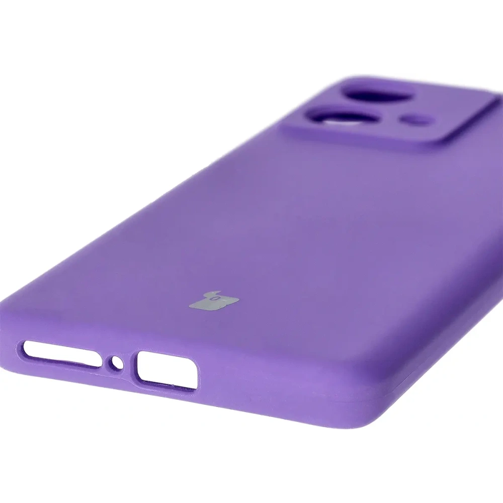Silikonowe etui Bizon Soft Case do Motorola Edge 40 Neo głęboki fiolet