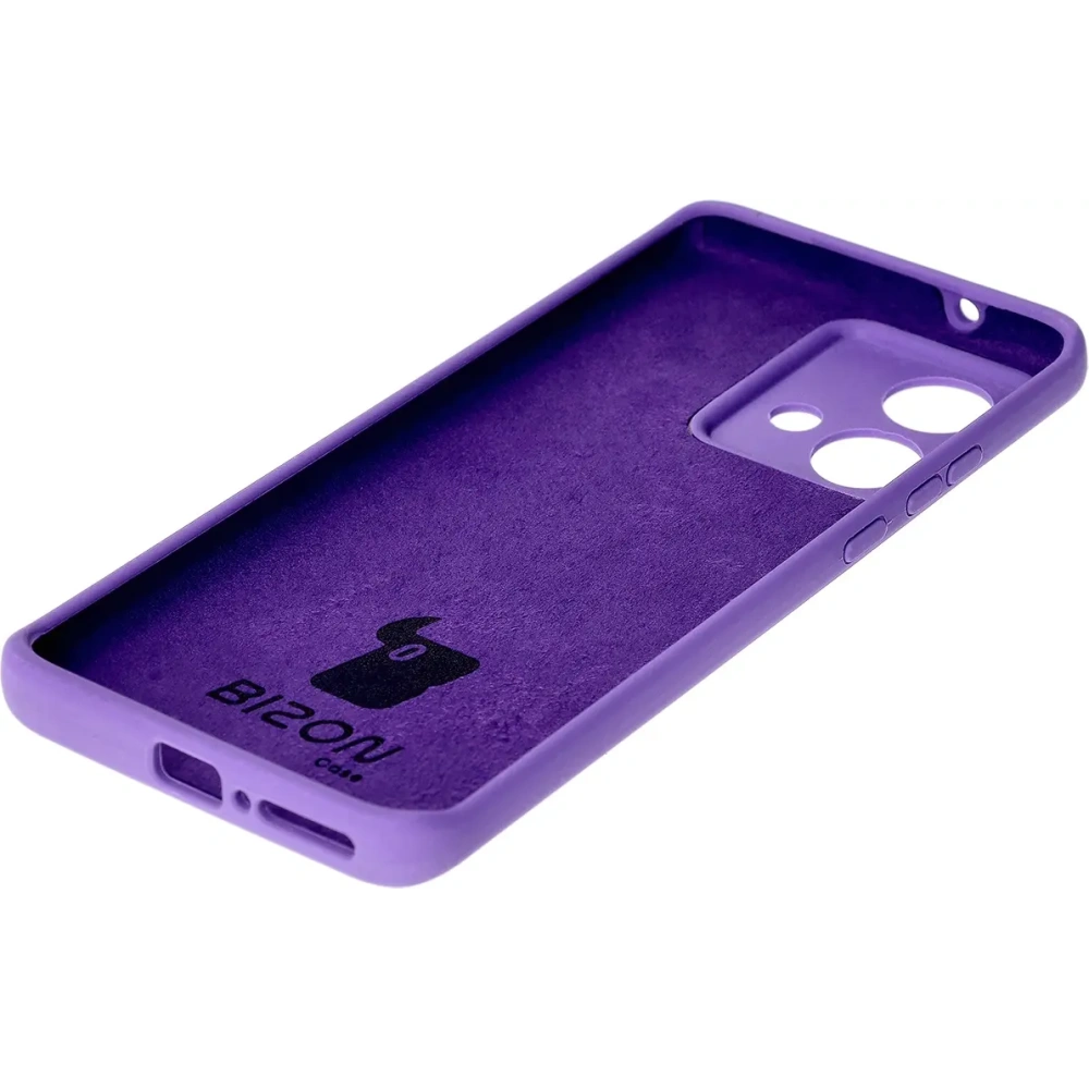 Silikonowe etui Bizon Soft Case do Motorola Edge 40 Neo głęboki fiolet