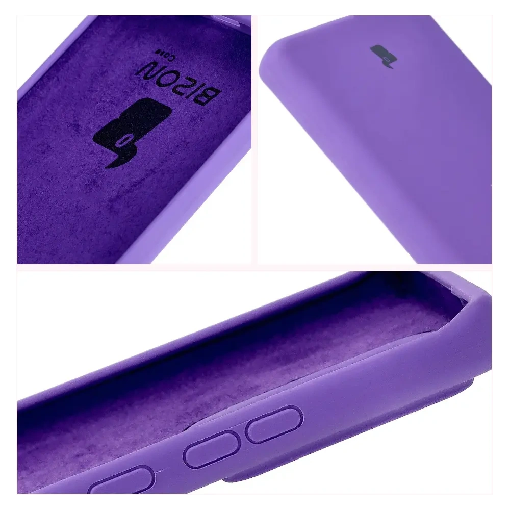 Silikonowe etui Bizon Soft Case do Motorola Edge 40 Neo głęboki fiolet