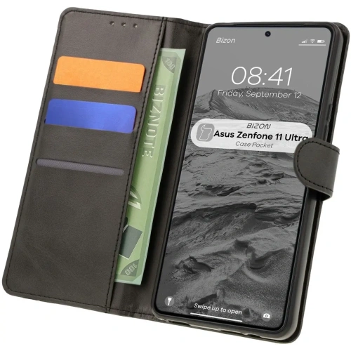Kup Etui z klapką Bizon Case Pocket do Asus Zenfone 11 Ultra czarne - BIZ7014 - {ean13} - Sklep Home Screen