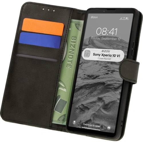 Kup Etui z klapką Bizon Case Pocket do Sony Xperia 10 VI czarne - BIZ7017 - {ean13} - Sklep Home Screen