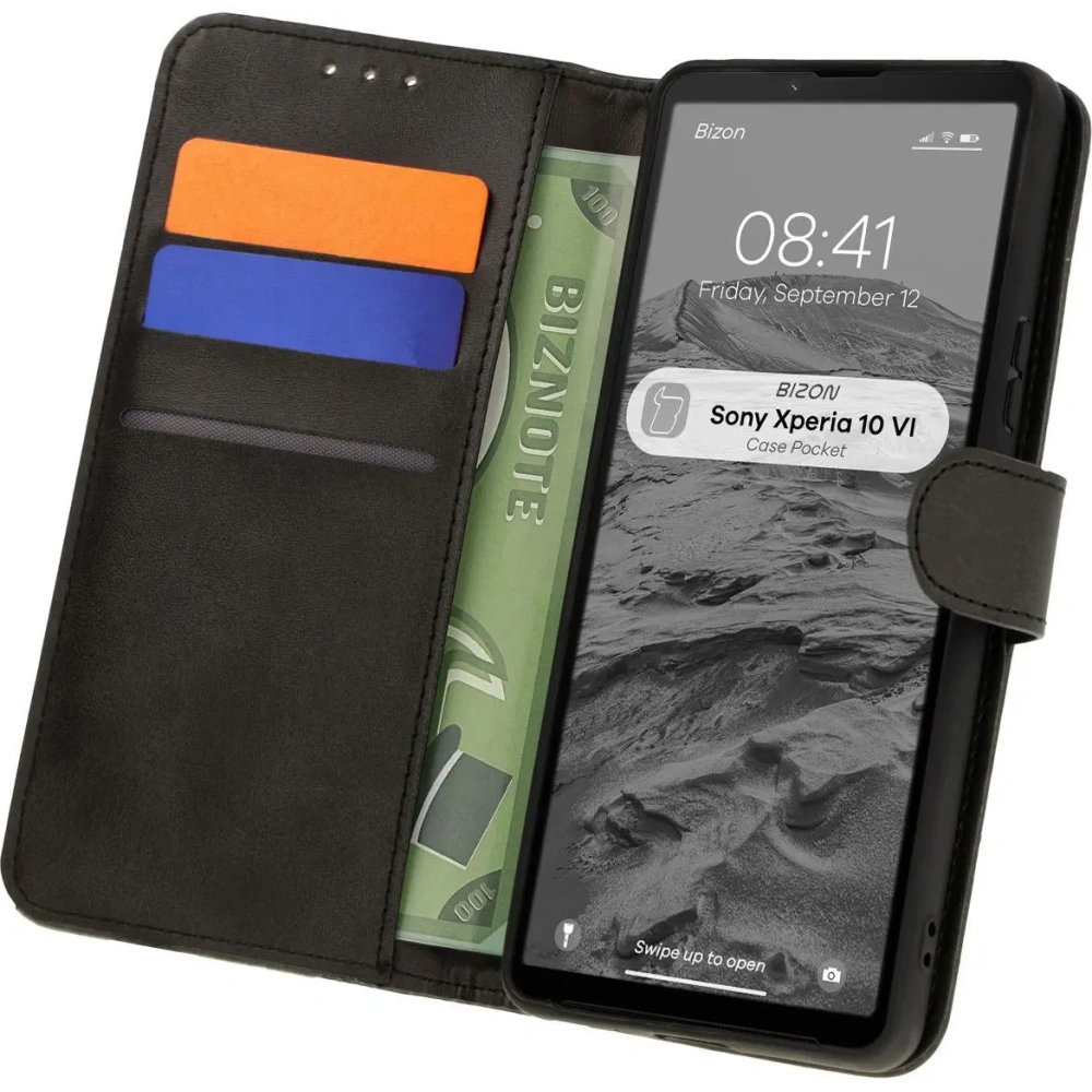Etui z klapką Bizon Case Pocket do Sony Xperia 10 VI czarne