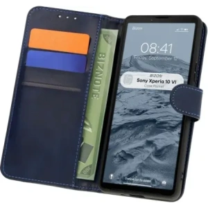 Kup Etui cu clapetă Bizon Case Pocket pentru Sony Xperia 10 VI, de culoare bleumarin. - BIZ7018 - {ean13} - Sklep Home Screen