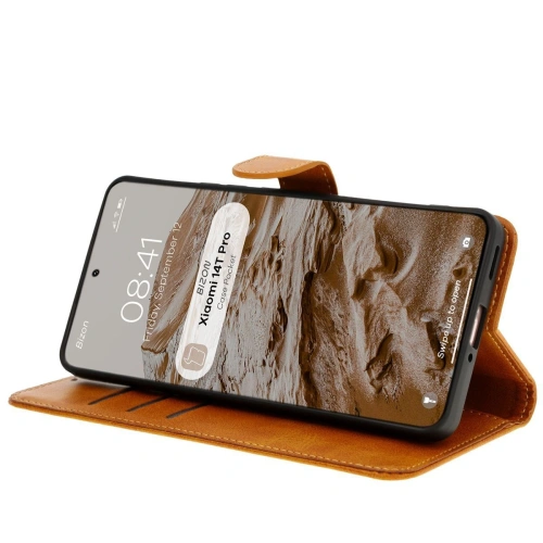 Kup Etui z klapką Bizon Case Pocket do Xiaomi 14T Pro hnědé - BIZ7019 - {ean13} - Sklep Home Screen